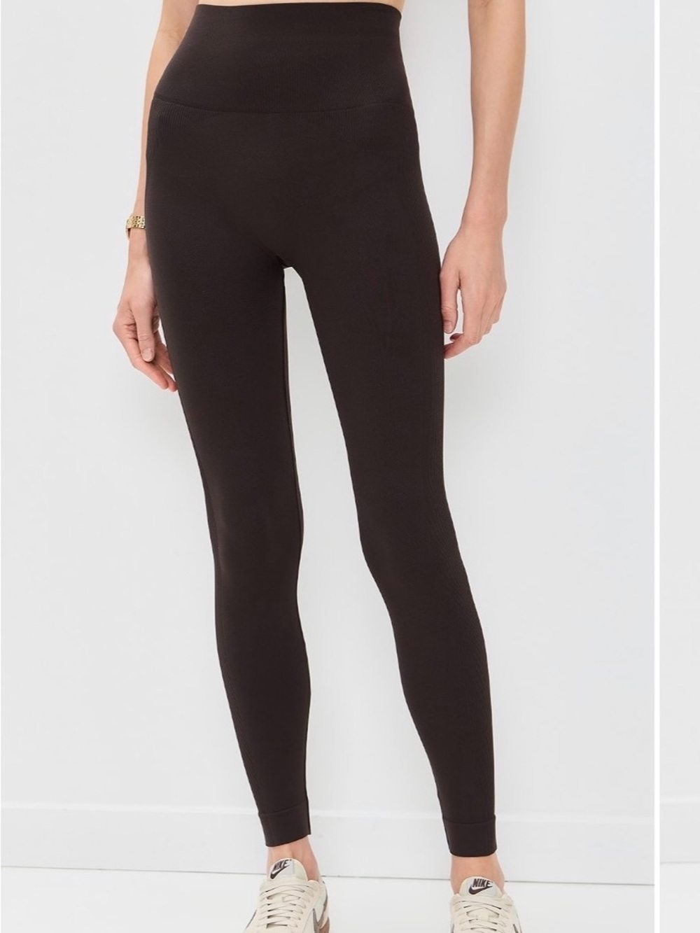 SET Active Black Ribbed High-Waist Seamless Leggings